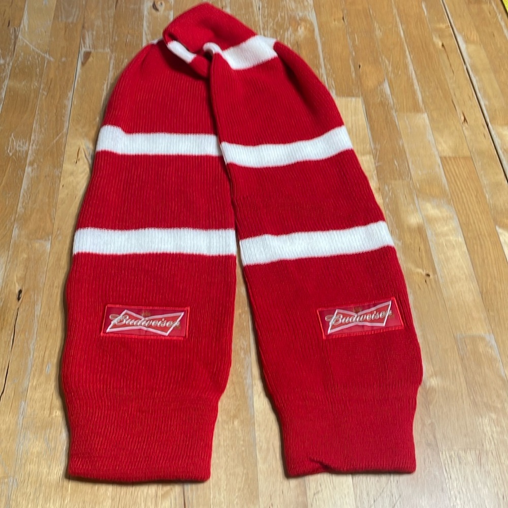 Budweiser scarf hand warmer